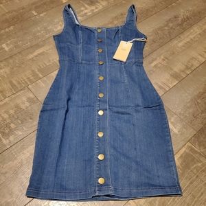 Blashe Denim Sleeveless Bottom Up Dress